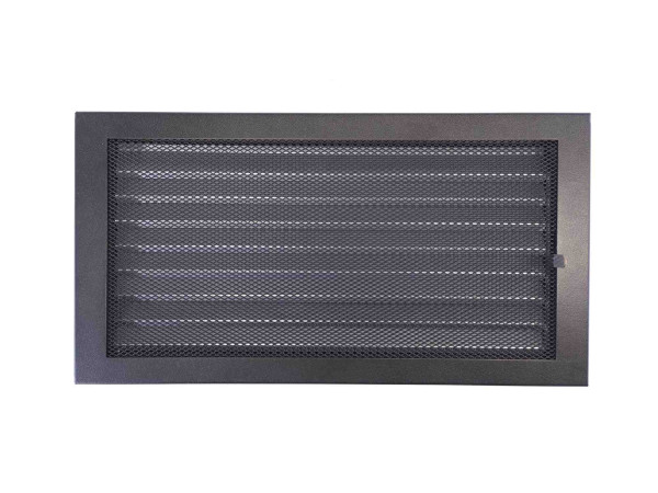 Větrací mřížka Klasik 40x21 černá s žaluzií (11)