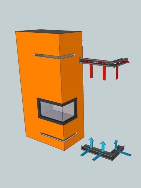 Krbová mřížka otevřená rohová PRAVÁ 65x38x9 černá 3ks (14)
