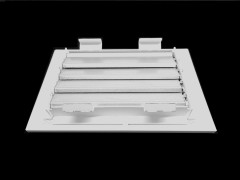 Krbová mřížka Klasik 20x17 bílá s žaluzí (3)