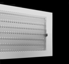 Krbová mřížka Klasik 20x13 bílá s žaluzí (3)