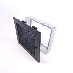 Větrací mřížka Klasik 20x17 černá s žaluzií (11)