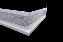 Krbová mřížka tahokovová rohová 77x55 bílá (4)