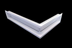 Krbová mřížka tahokovová rohová 60x40 bílá (8)