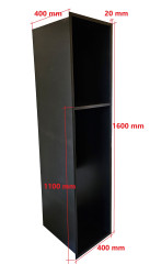 Nika na dřevo 1600 x 400 x400 černá (4)