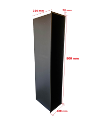 Nika na dřevo 1400 x 400 x 400 černá (4)