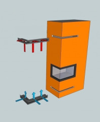 Krbová mřížka otevřená rohová PRAVÁ 60x40x9 černá 3ks (15)