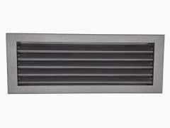 Větrací kovová lamelová mřížka 40x15 Interiér Stříbrná